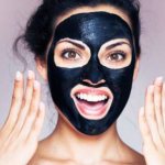 Black clay face mask