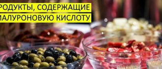 Продукты, содержащие гиалуроновую кислоту