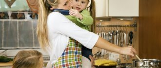 Woman doing household chores